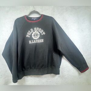 Vintage 1990s Polo Sport Polo Ralph Lauren Crewneck Sweatshirt Size XL USA E35‎